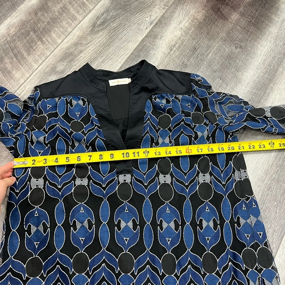 Tory Burch‎ Black/Navy Print Blouse